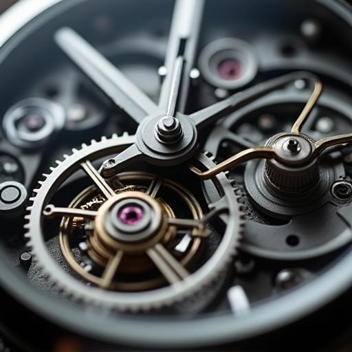 Macro shot of automatic movement