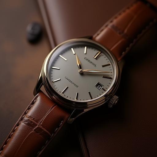 CE-02 Dress watch on leather strap