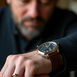Customer Emil checking time