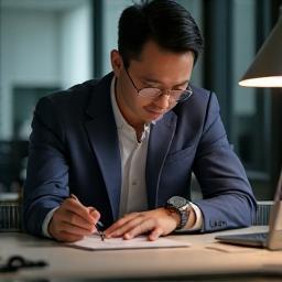 Customer Haruto at workstation